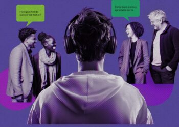 A new AI translation system for headphones clones multiple voices simultaneously