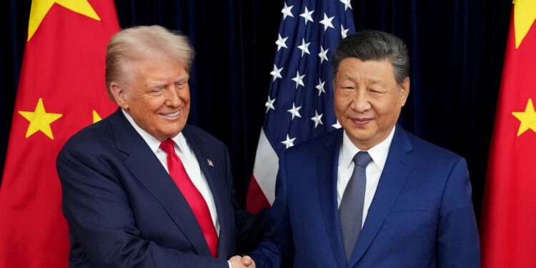 Xi strikes conciliatory tone as he meets Trump in South Korea