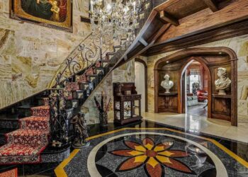 Opulent European-Inspired Waterfront Estate Once Owned by Famed Attorney Is Listed for $4.15 Million