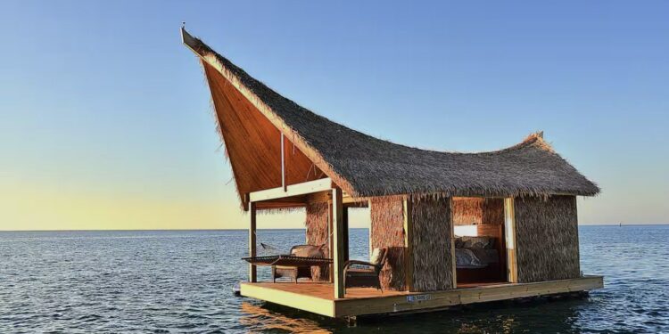 Floating Tiki Huts That Sit a Mile Off Key West  Hailed as One of America’s ‘Coolest’ Airbnbs