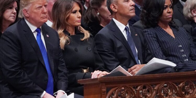 Trump condemns racist video showing Obamas as apes after removing it