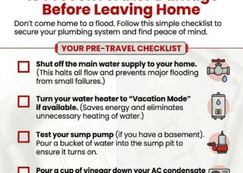 Leaving Home for a Week? What To Check Before You Go To Avoid Costly Water Damage
