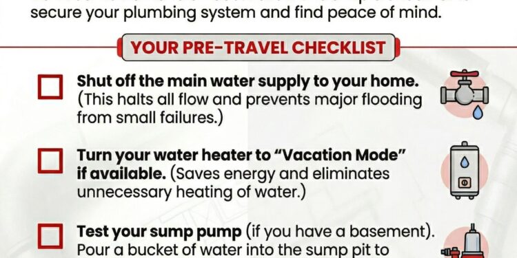 Leaving Home for a Week? What To Check Before You Go To Avoid Costly Water Damage