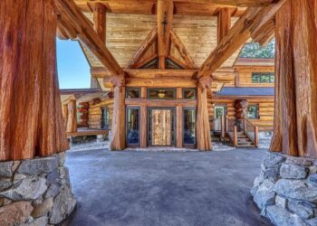 Extraordinary Lake Tahoe Log Home Built From Entire Cedar Tree Trunks Hits the Market for $4.5 Million