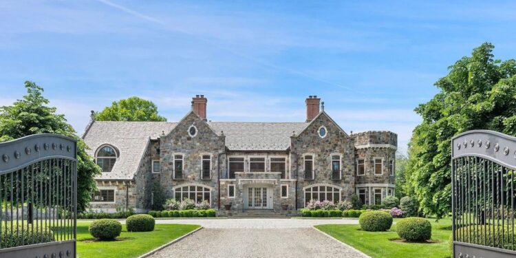 $13.5 Million Stone Manor Brings Old-World Castle Charm to Greenwich