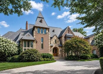 ‘Magnificent’ $7.2 Million Stone Manor Boasts Beautiful 2-Story Library