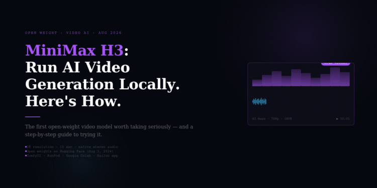 MiniMax H3: The First Open-Weight AI Video Model Worth Taking Seriously. Here’s How to Try It.