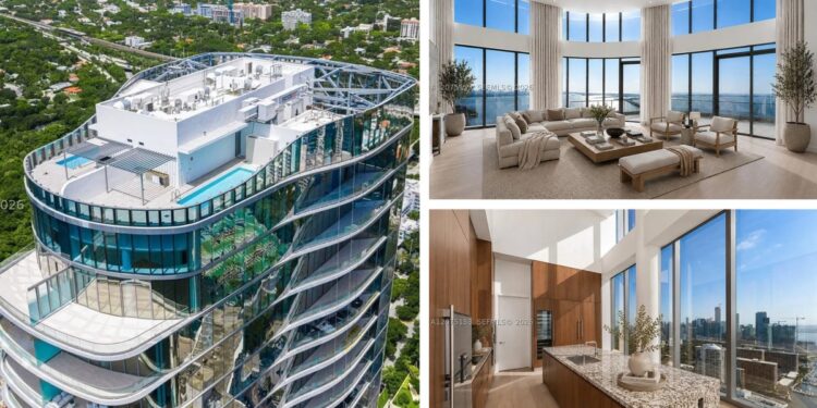 This $31 Million Miami Triplex Penthouse Has Its Own Rooftop Pool and Spa