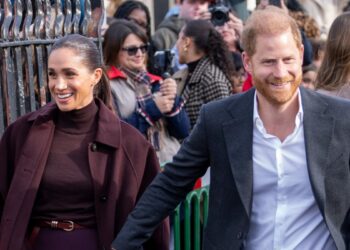 Meghan Markle Says ‘It’s Great to Be Back’ as She and Prince Harry Step Out