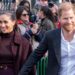 Meghan Markle Says ‘It’s Great to Be Back’ as She and Prince Harry Step Out